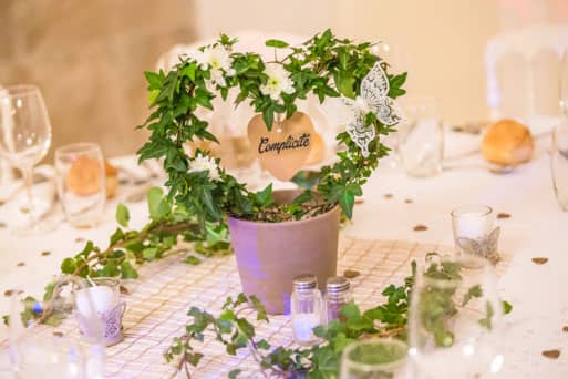 Pot de fleurs en forme de cœur