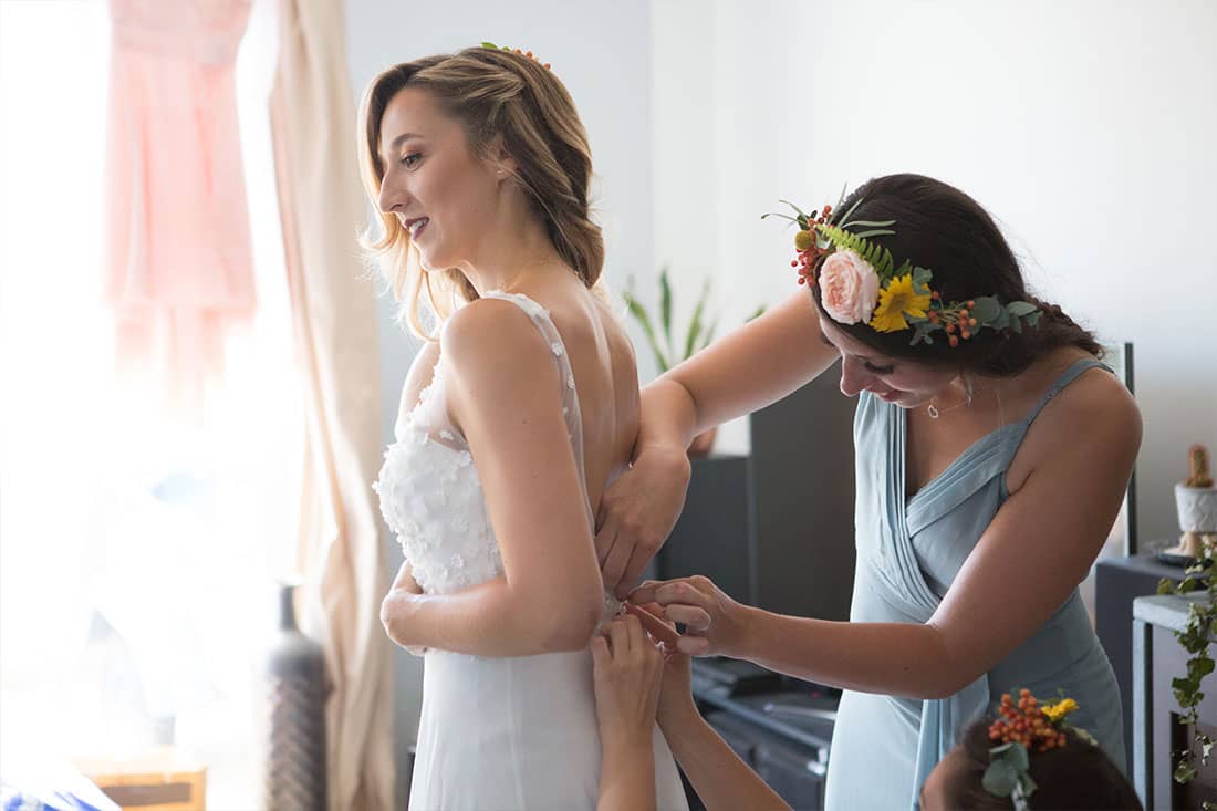 Fermeture de la robe